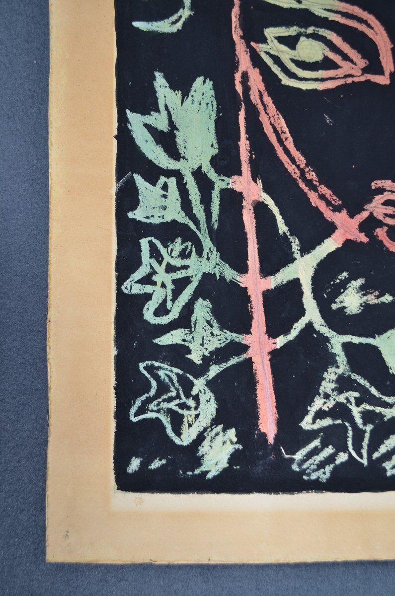 Guillain Siroux, Pink Face, mixed technique, 1950s