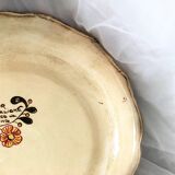 Decorative plate earthenware of Salins France decoration of Aligne