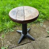 Tabouret industriel ancien Singer