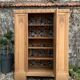 Parisian Art Deco style wardrobe in solid raw oak, 1950