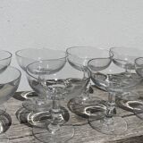8 antique blown glass cocktail glasses