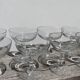 8 antique blown glass cocktail glasses