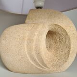 Albert Tormos style sculpture lamp in white stone / 60s / art / artisanal work / Mid-Century / France / 20th century
