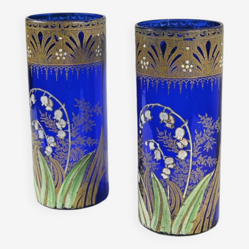 Paire de Vases Legras « Les Muguets », Art Nouveau – Fin XIXe