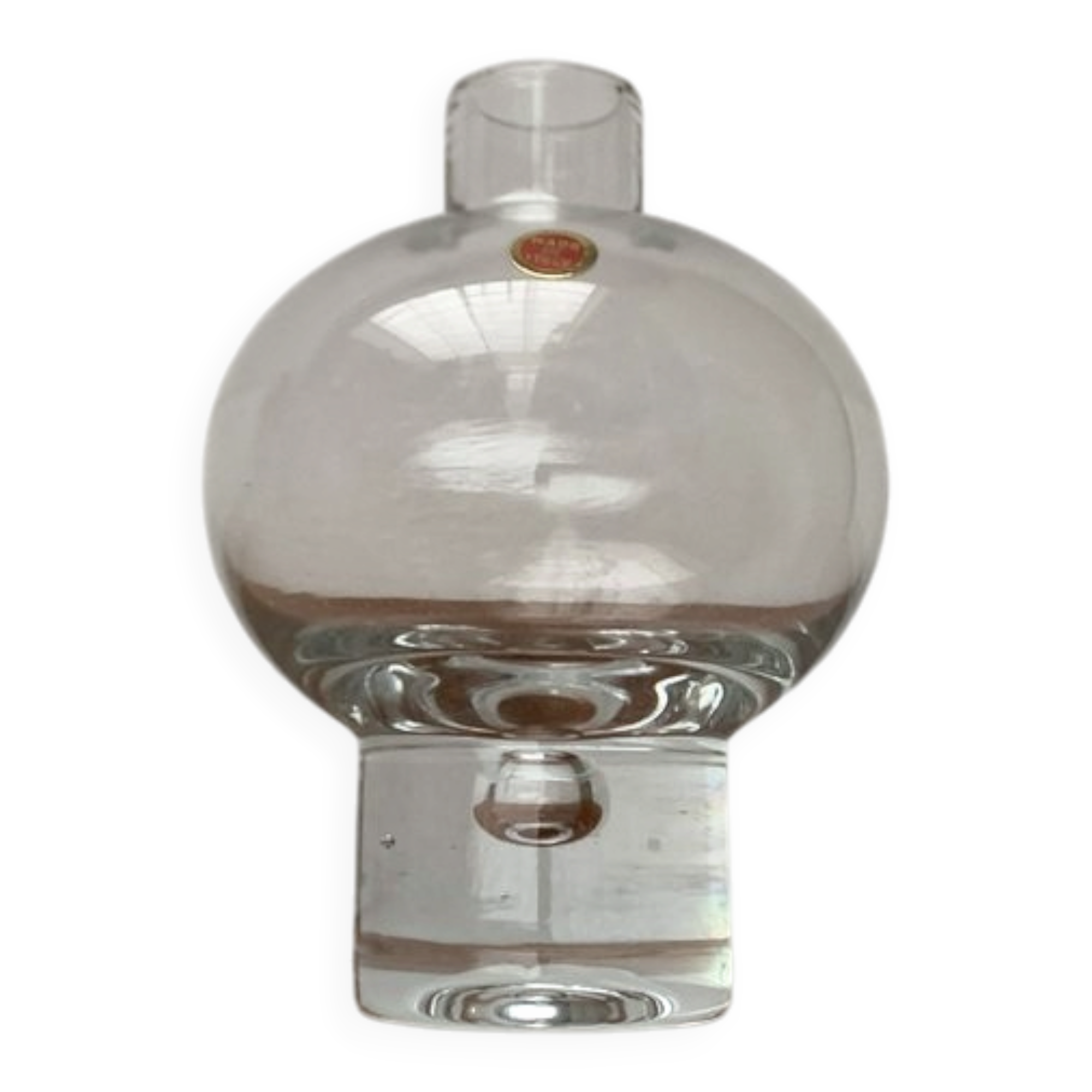 Vintage Italian glass bubble vase