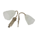 Pair of Art Deco style wall light of pressed glass
