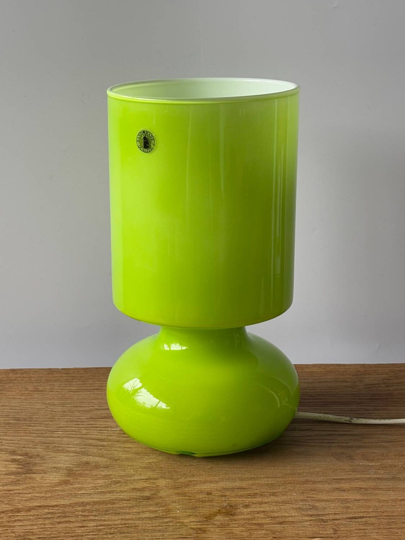 Vintage glass lantern lamp