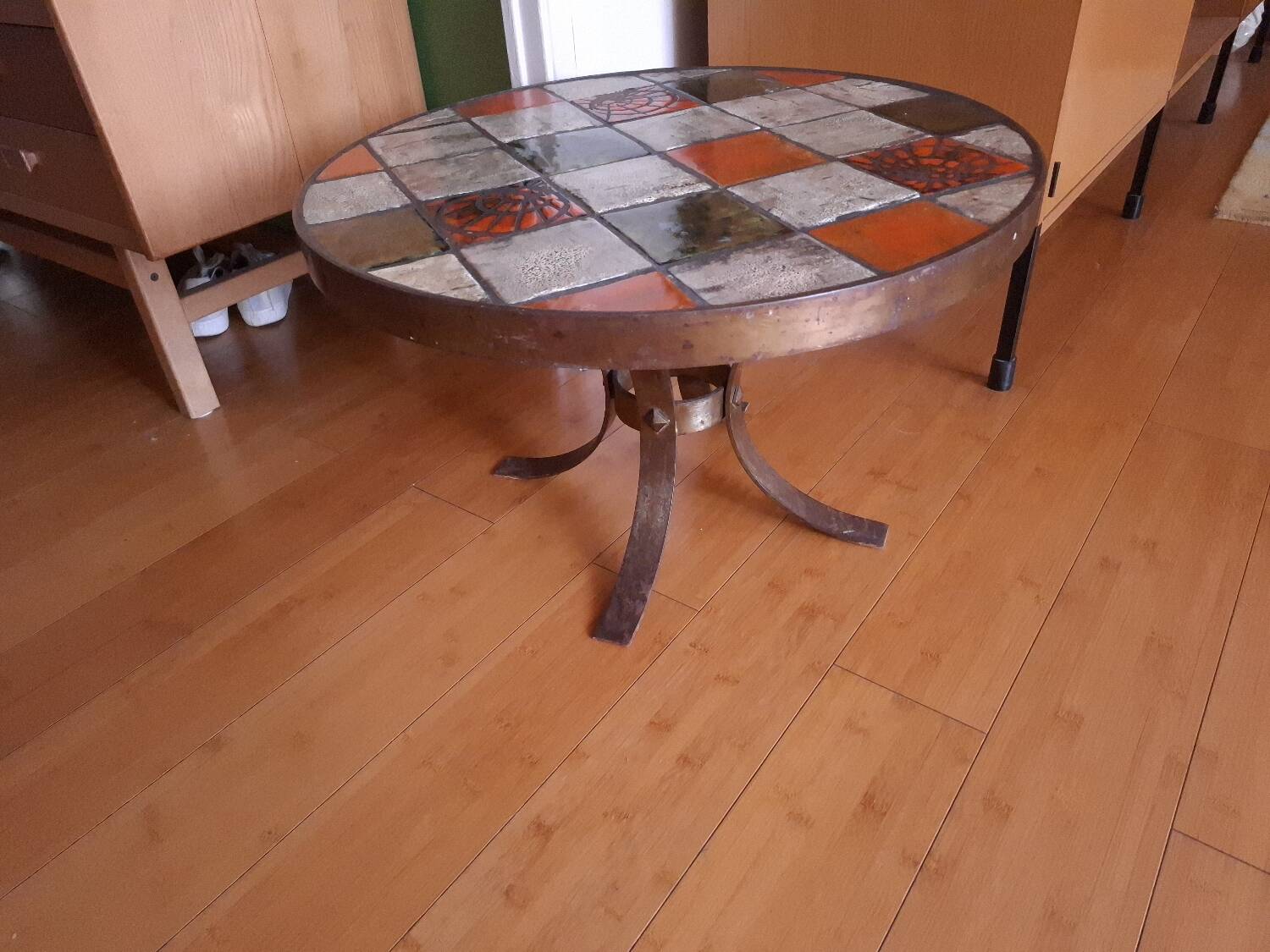 70s ceramic coffee table Vallauris