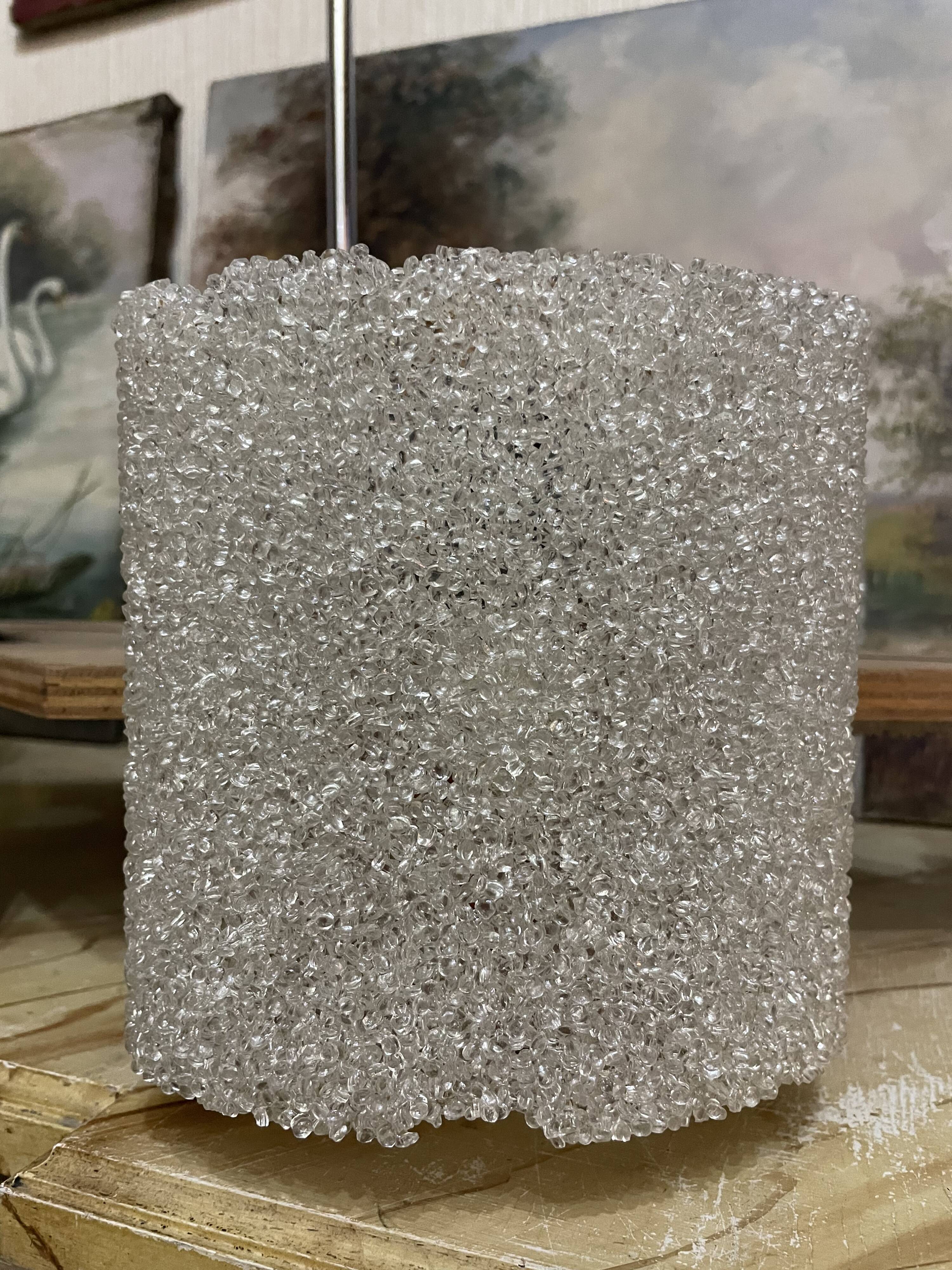 Scandinavian chandelier in wood and perspex