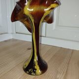 La Rochère "Volubilis" Vase – Flower shape – Amber glass