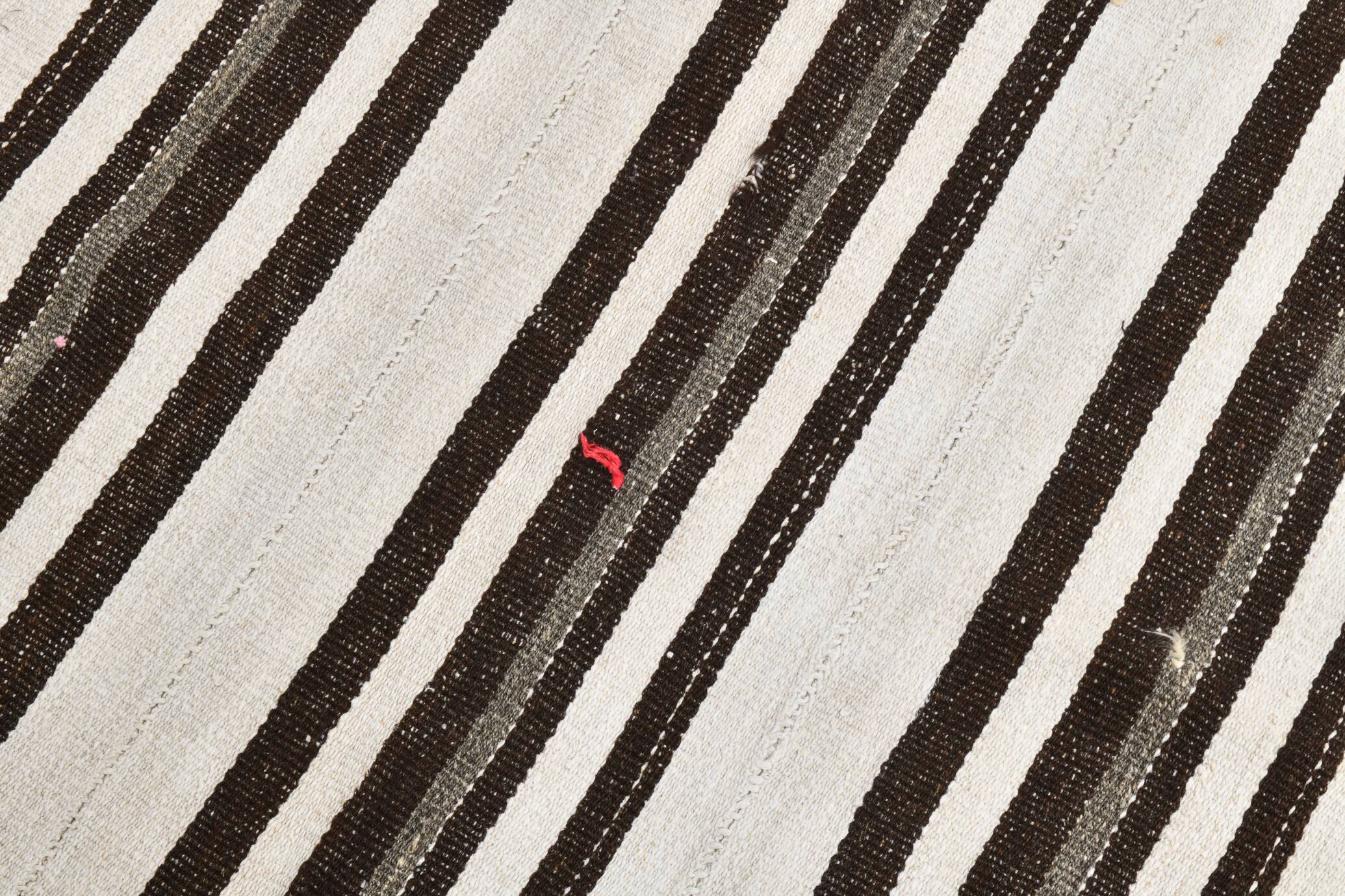 Contemporary Striped Vintage Kilim Rug, 206x304Cm