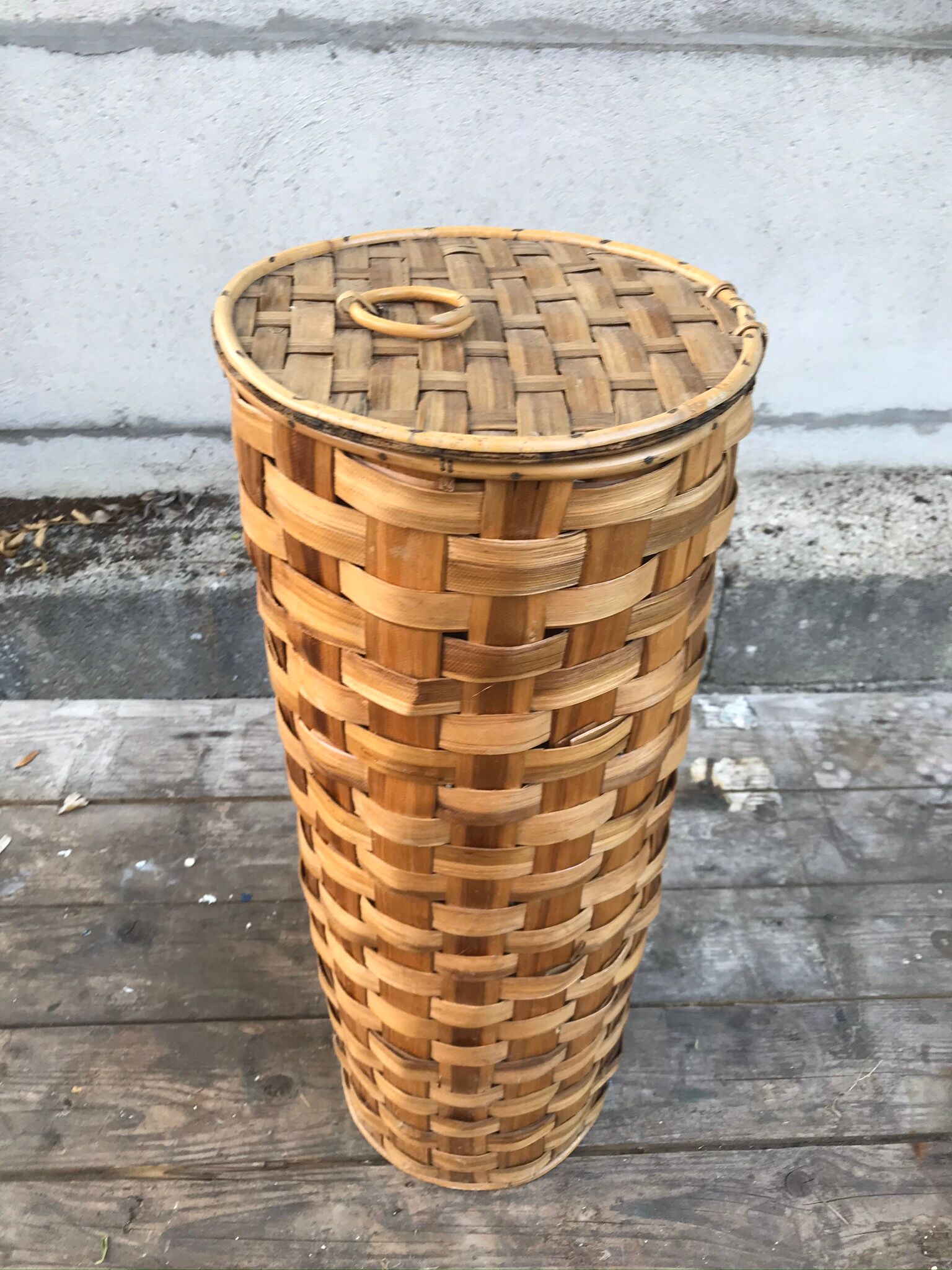 Rattan bread box