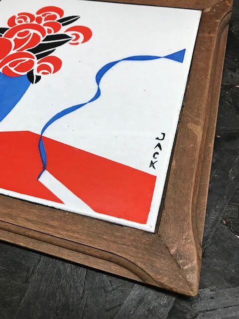 Retro enamelled plate