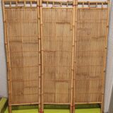 Vintage wicker rattan bamboo screen