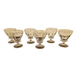 Lot de 6 verres à pied en verre transparent