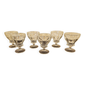 Lot de 6 verres à pied en verre transparent
