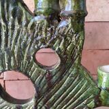 Tamegroute pottery menorah candle holder