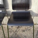 4 chaises IKEA modèle Gilbert en contreplaqué de chêne courbé