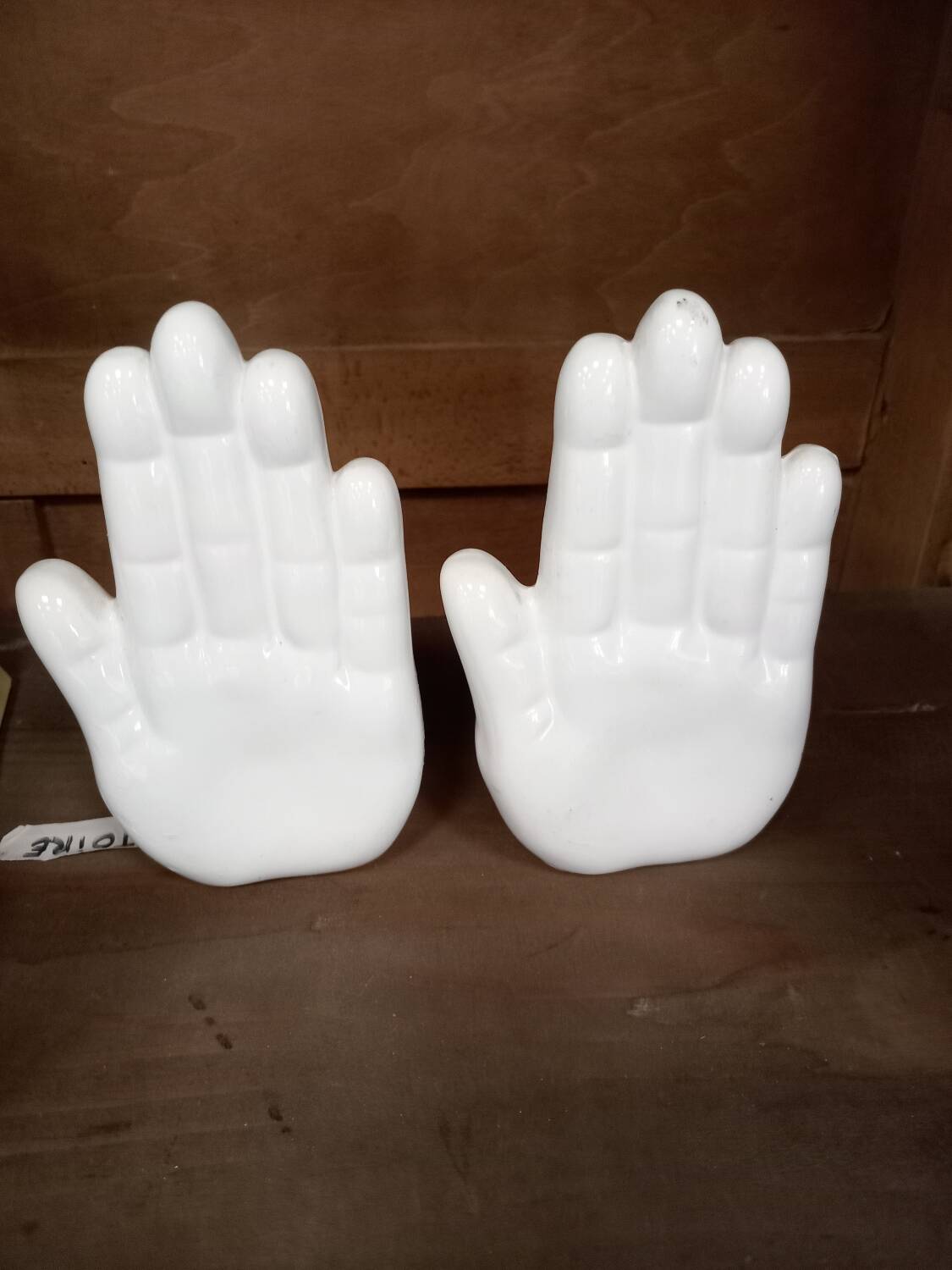 Ceramic Hands Bookends