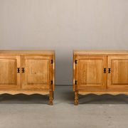 Danish Mid-Century Henning Kjærnulf Oak Bedside Cabinets or Sideboards