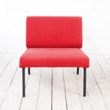 Chaise longue avec rembourrage rouge