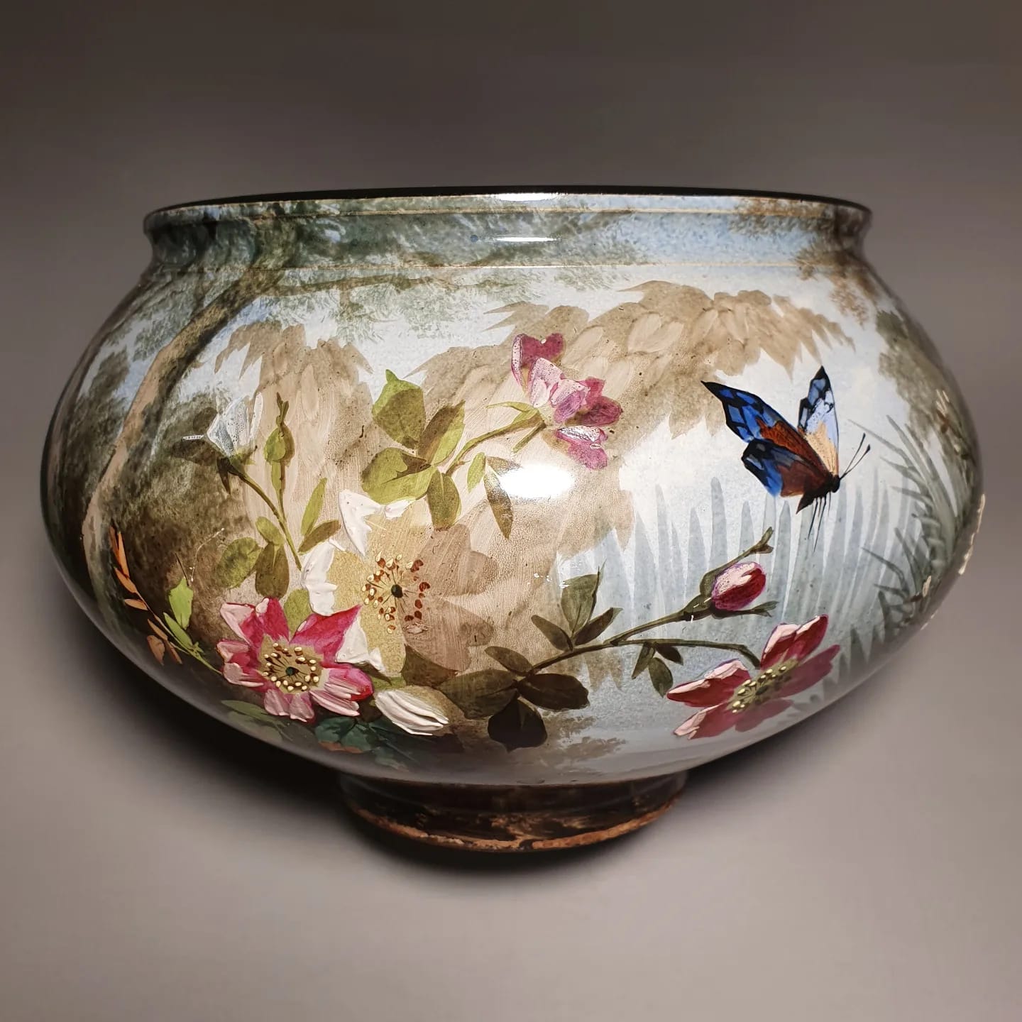 Cache-pot Gabriel Lemonnier, Houry (J) fabricant de porcelaine et de faience