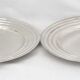 Christofle Ondulation Luc Lanel, pair of flat plates 23.5 cm, silver-plated metal