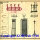 Curved wood wall coat rack bistro KOHN, around 1900, no Thonet