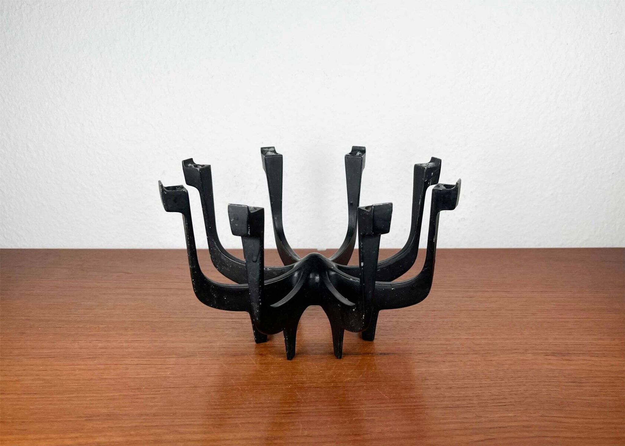 Danish metal candlestick in mid-century style by Gunnar Cyren for Dansk Designs Denmark, 1960s.