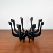 Danish metal candlestick in mid-century style by Gunnar Cyren for Dansk Designs Denmark, 1960s.
