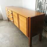 Large vintage row in blond wood
