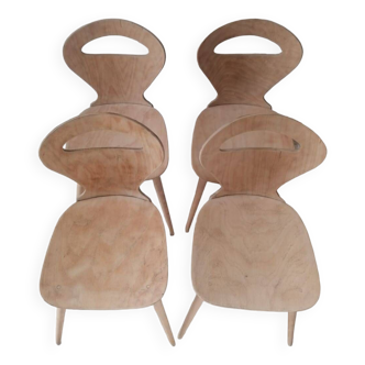 Lot de 4 Chaises Bistrot Baumann 'Fourmi'