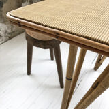 Vintage rattan meal table