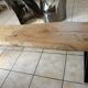 Cedar wood and black steel bench
