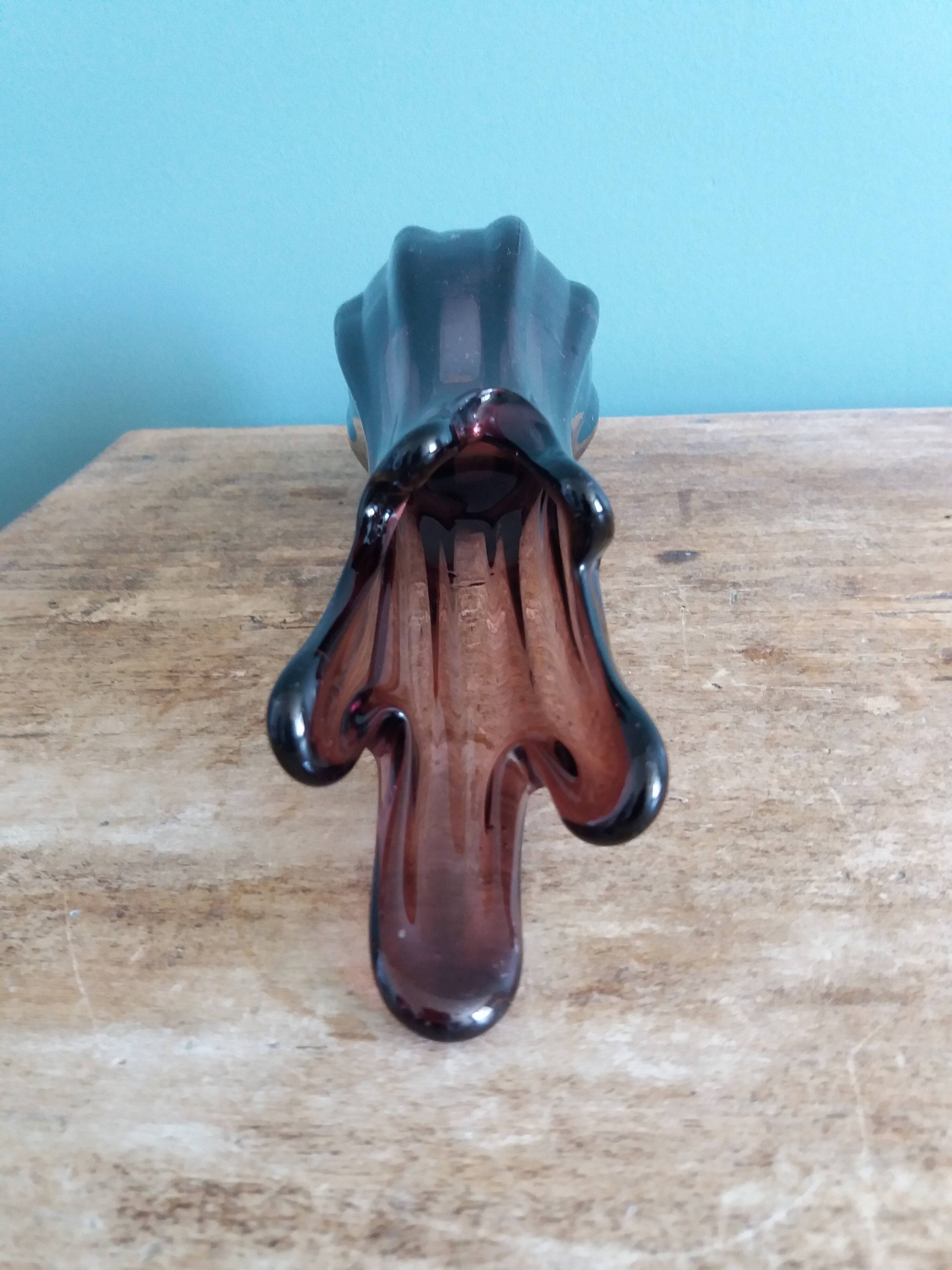 Purple or plum glass vase