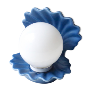 Lampe coquillage bleue