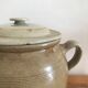 Eared sandstone jar and lid