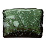 Swedish brutalist glass vase from the mid-century by Göte Augustsson for Ruda, 1960s.