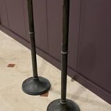 Pair of large pewter candlesticks