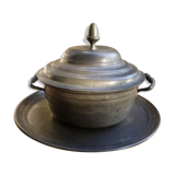 Soup bowl and its tin tray