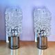 Glass and chrome metal wall lights Targetti 1970