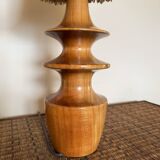 Turned wood lamp from the 70s
