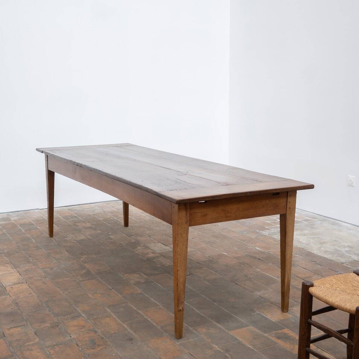 Grande table de ferme en bois, 1880