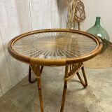 Vintage rattan coffee table