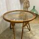 Table basse rotin vintage