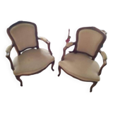 Paire de fauteuils style Louis XV
