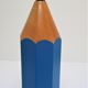 Lamp foot pencil solid wood vintage blue 80s