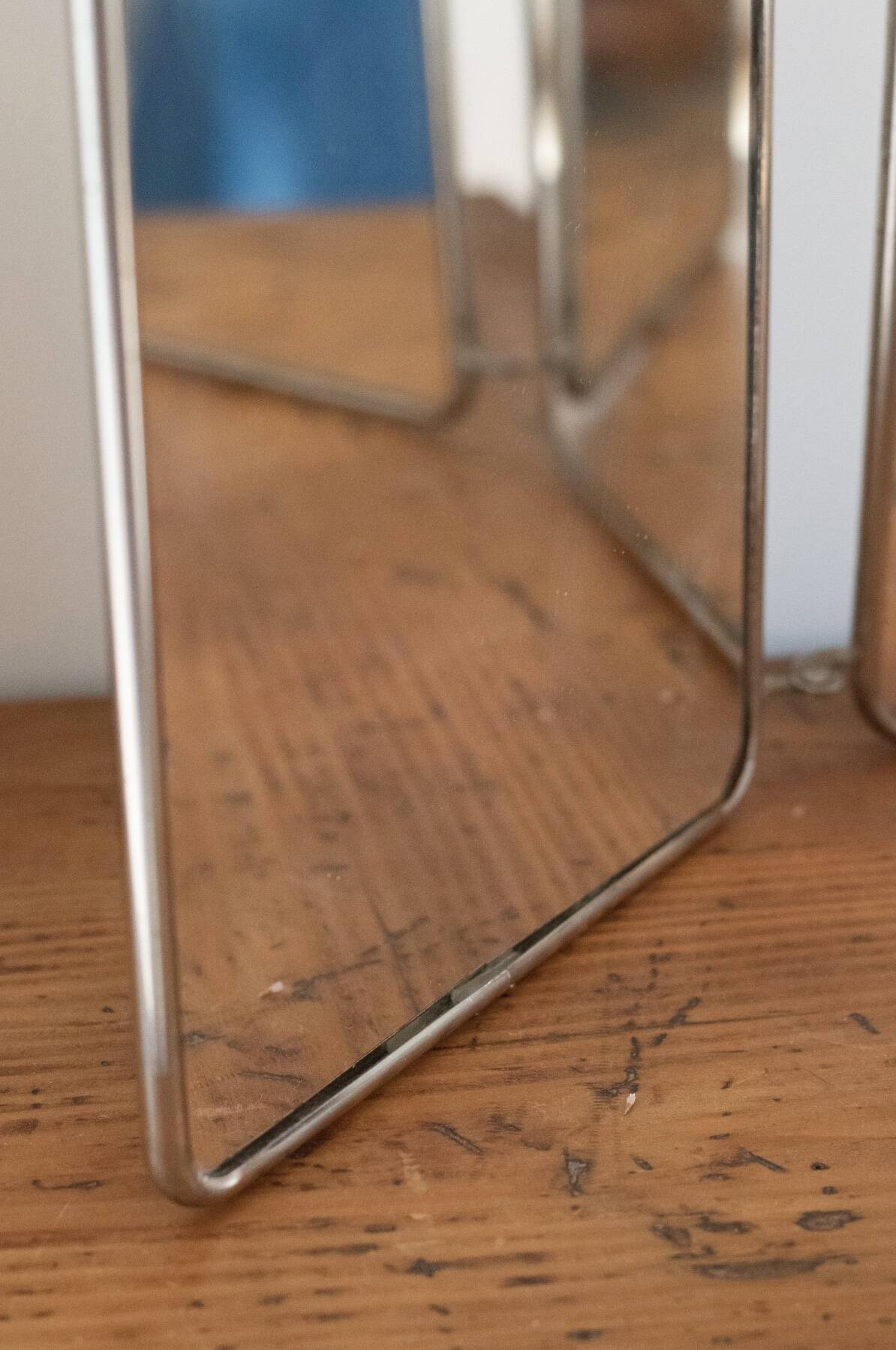 Vintage triptych barber mirror
