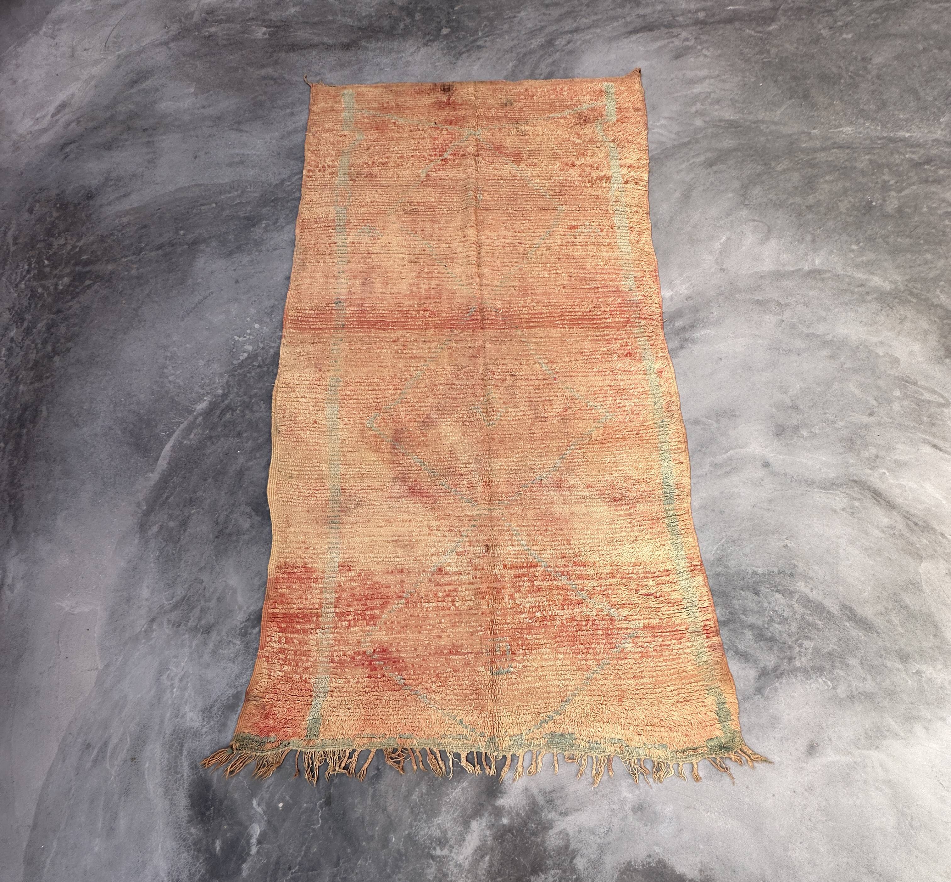 Moroccan rug Marmoucha beige - 153 x 290 cm