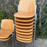 Set of 12 G. Piretti chairs for Castelli.